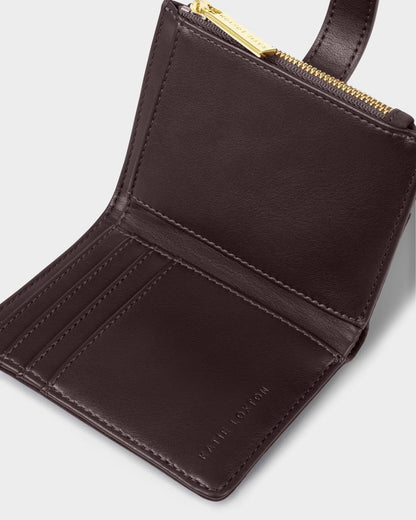 Katie Loxton Orin Twist Lock Purse in Bitter Chocolate