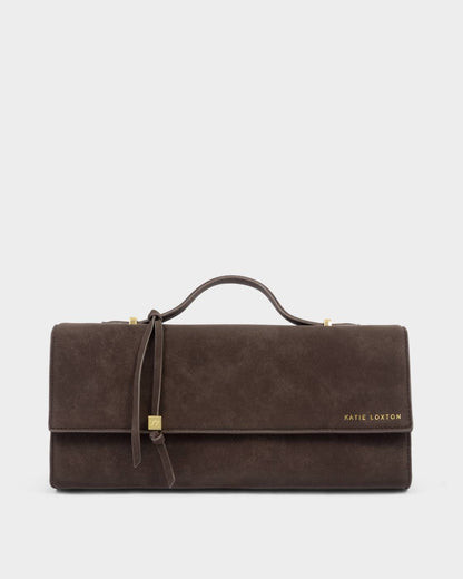 Katie Loxton Alma Clutch Bag in Bitter Chocolate