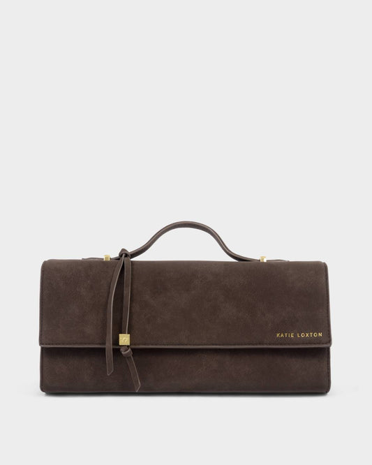 Katie Loxton Alma Clutch Bag in Bitter Chocolate