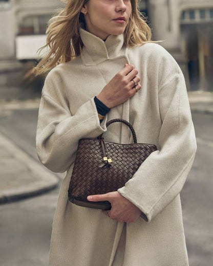 Katie Loxton Nova Hand Woven Tote Bag Chocolate