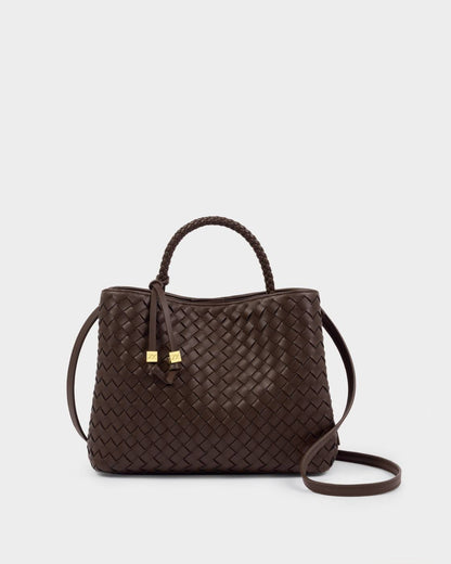 Katie Loxton Nova Hand Woven Tote Bag Chocolate