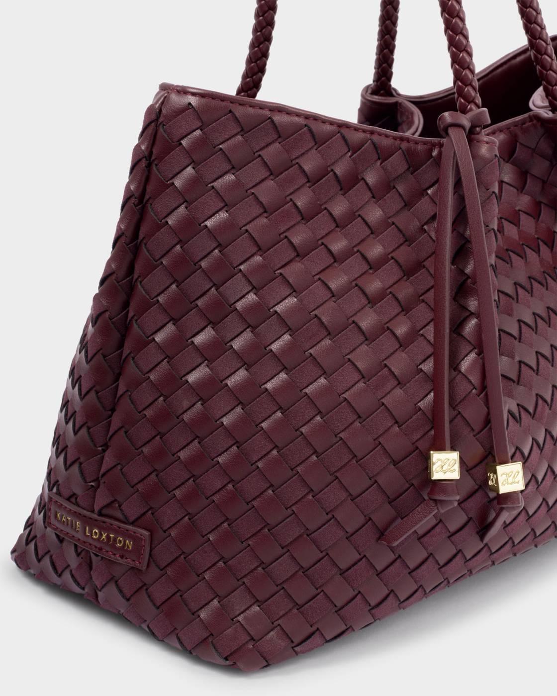 Katie Loxton Nova Woven Tote Bag In Cherry