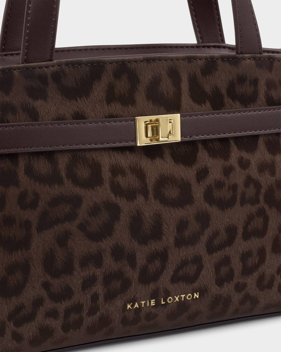 Katie Loxton Orin Cross Body Bag in Chocolate Leopard