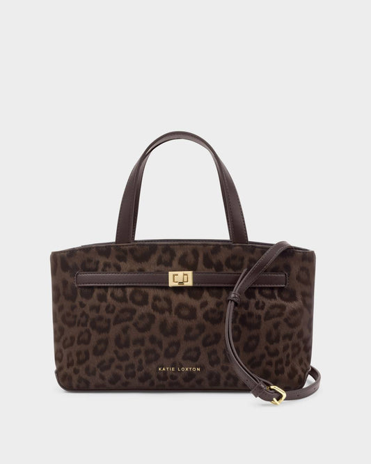Katie Loxton Orin Cross Body Bag in Chocolate Leopard