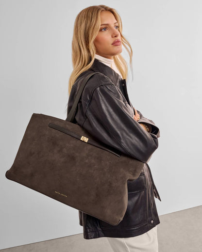 Katie Loxton Orin Twist Lock Shoulder Bag in Bitter Chocolate