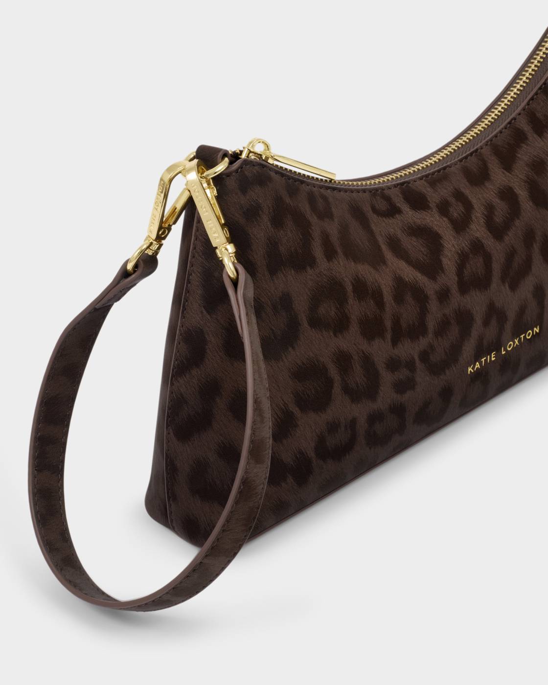Katie Loxton Miley Small Shoulder Bag in Chocolate Leopard