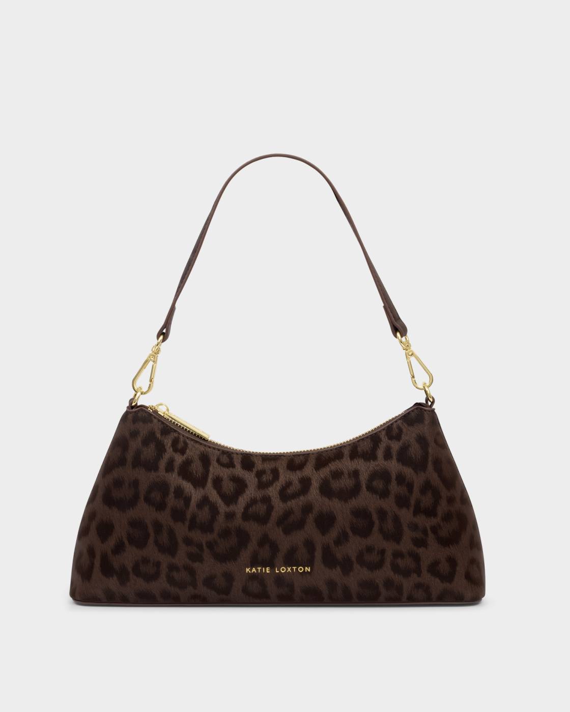Katie Loxton Miley Small Shoulder Bag in Chocolate Leopard