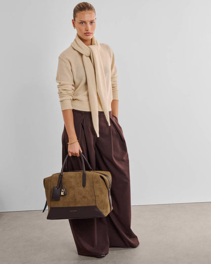 Katie Loxton Charlbury Suedette Cabin Bag in  Caramel