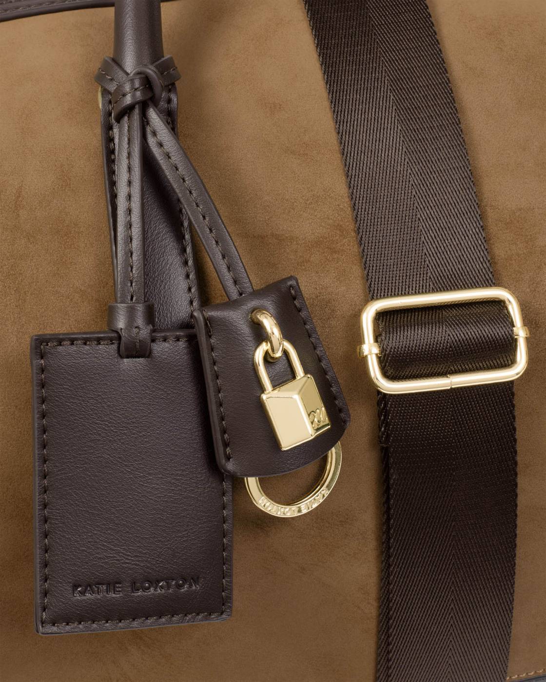 Katie Loxton Charlbury Suedette Cabin Bag in  Caramel