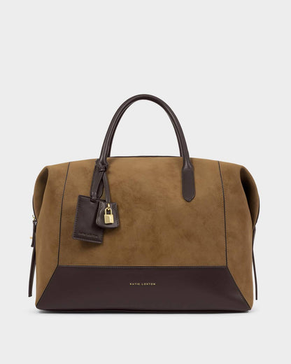 Katie Loxton Charlbury Suedette Cabin Bag in  Caramel