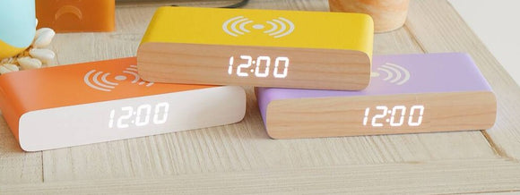 Rise Charger, Wireless charger and Bedside alarm clock - Orange