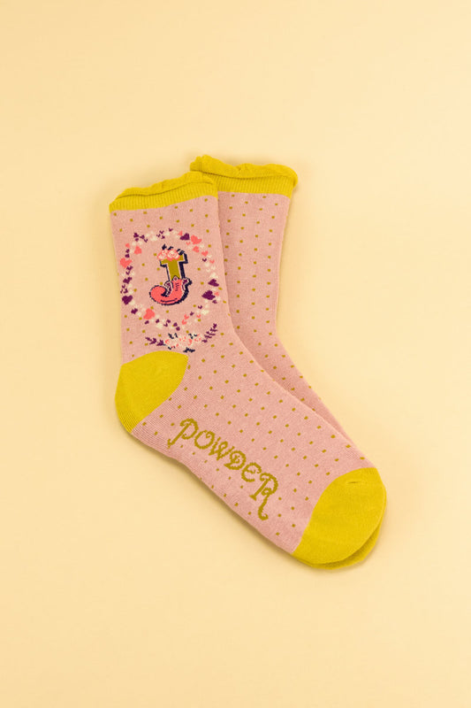 Powder Initial Socks - J