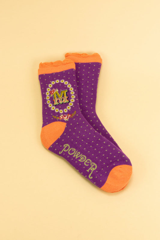 Powder Initial Socks - M
