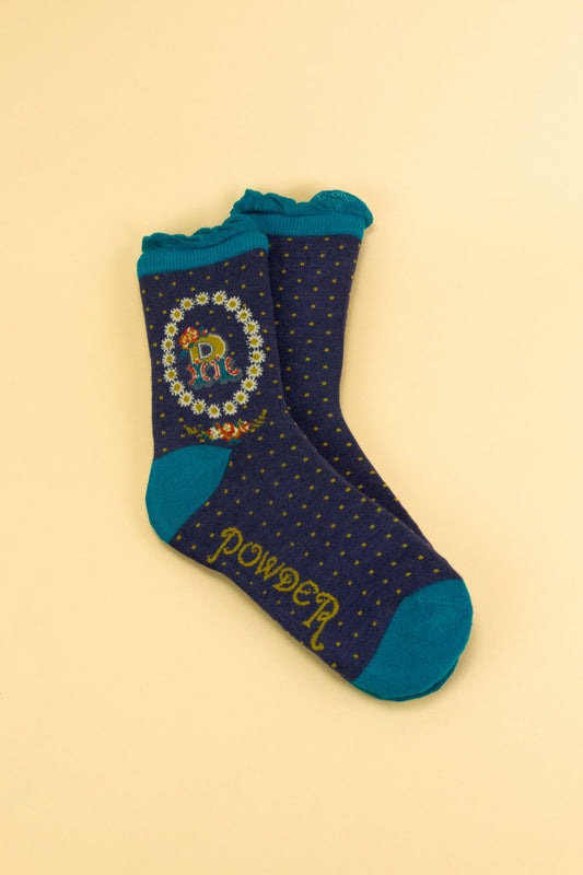 Powder Initial Socks - R