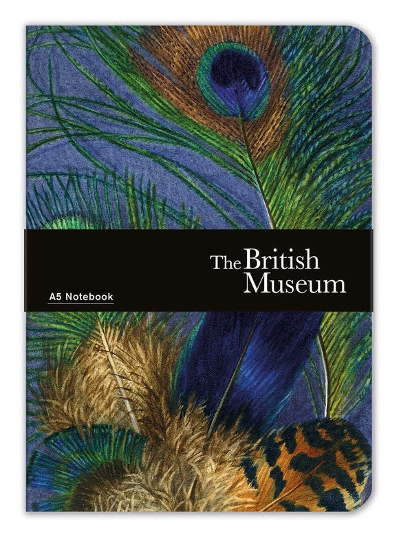 The British Museum A5 Notebook, Peacock Feathers