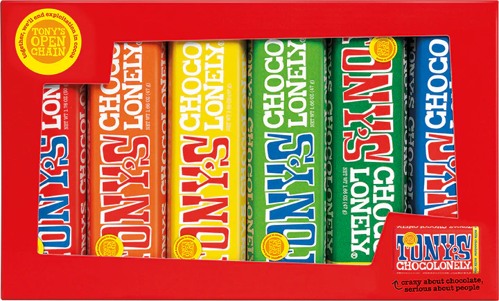 TONY'S Chocolonely Rainbow Chocolate Bar Gift Pack