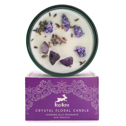 Hop Hare Crystal Floral Candle - Lavender Hills Fragrance