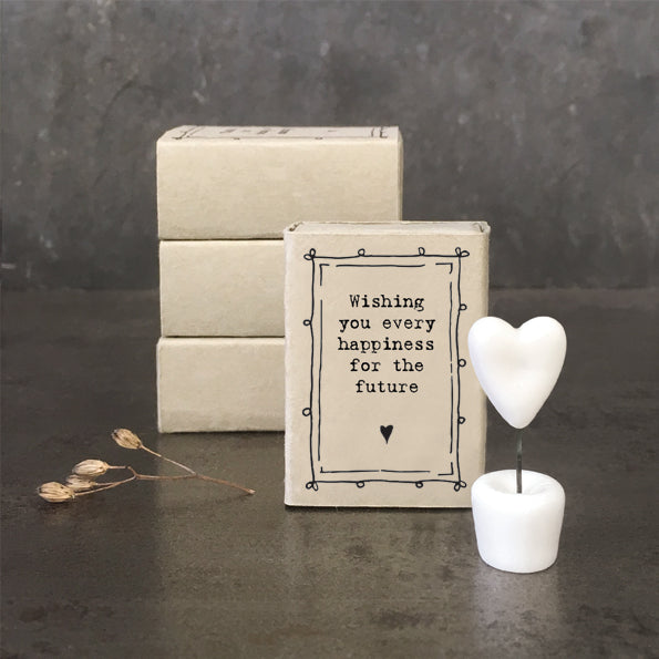 East of India Matchbox Wishing you Every Happiness for the Future
