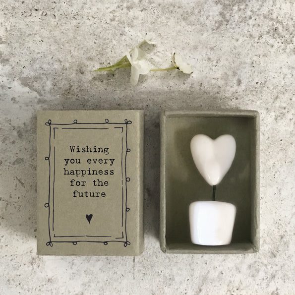 East of India Matchbox Wishing you Every Happiness for the Future