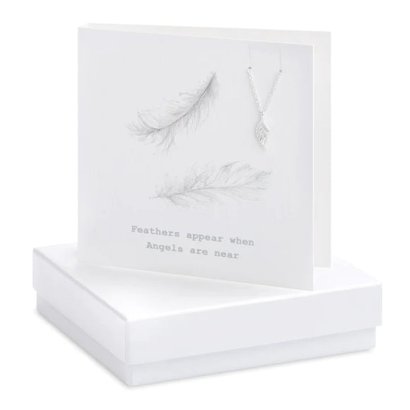 Crumble & Core Boxed Bracelet Feather Card White