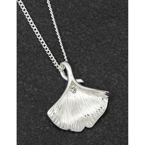Equilibrium Silver Plated Ginko Leaf Necklace