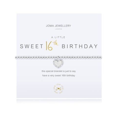 Joma Sweet 16th Birthday Silver Plated Charm Bracelet