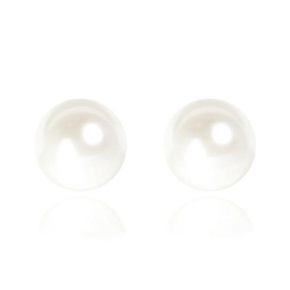 D&X Cream Pearl Stud Earrings