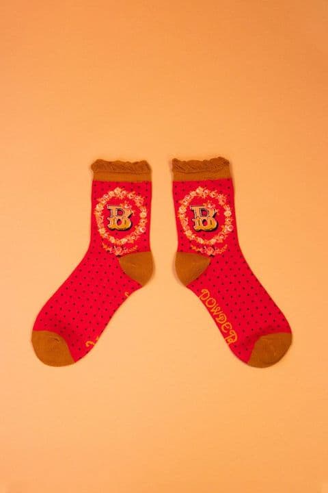 Powder Initial Socks - B