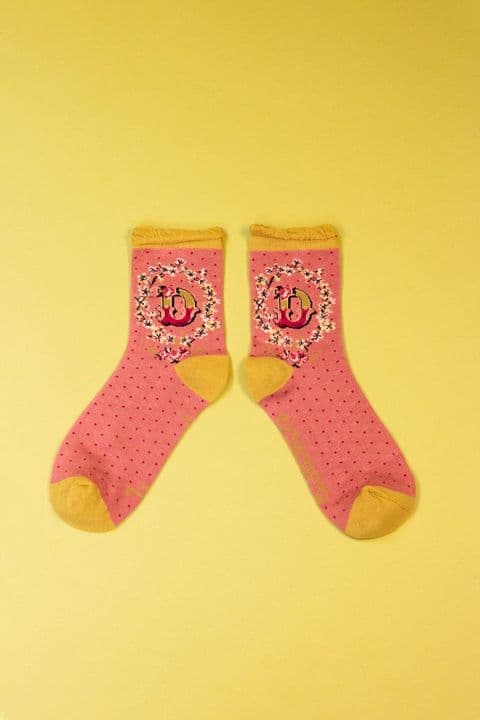 Powder Initial Socks - D