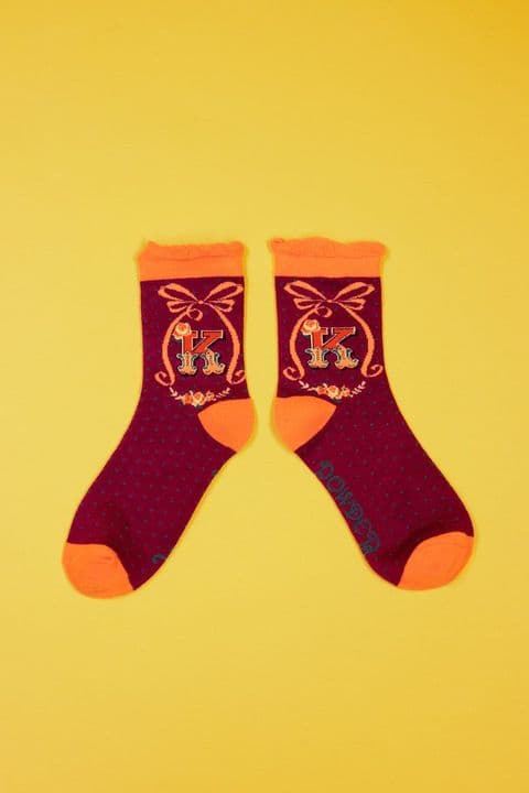 Powder Initial Socks - K
