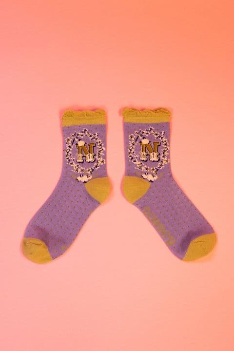 Powder Initial Socks - N