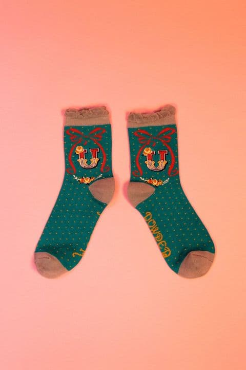 Powder Initial Socks - U